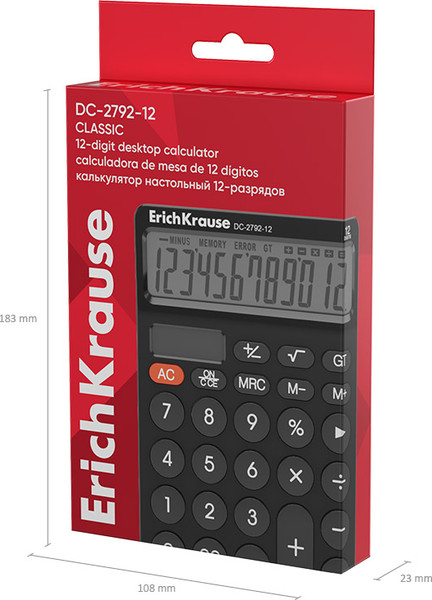 Калькулятор Erich Krause DC-2792-12 Classic / 62750