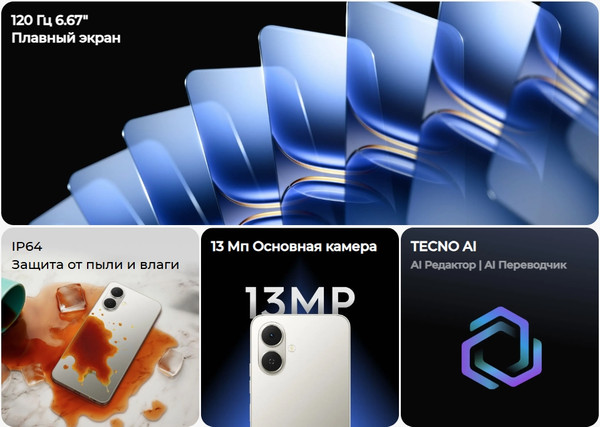 Смартфон Tecno Spark Go 2 4GB/128GB