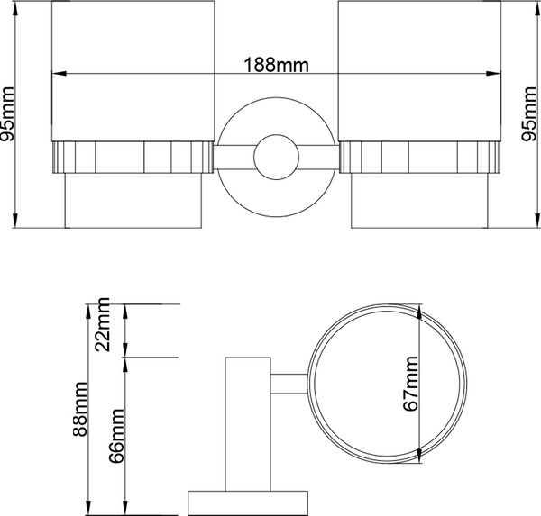 Набор аксессуаров для ванной Lauter 21SH72081 + 21SH72091 + 21SH70021