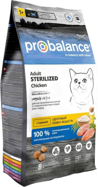 Сухой корм для кошек ProBalance Sterilized с курицей - фото