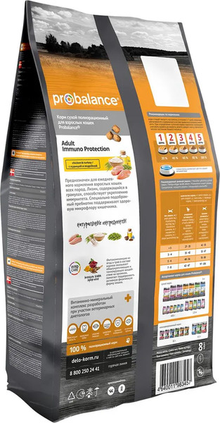 Сухой корм для кошек ProBalance Immuno Protection с лососем