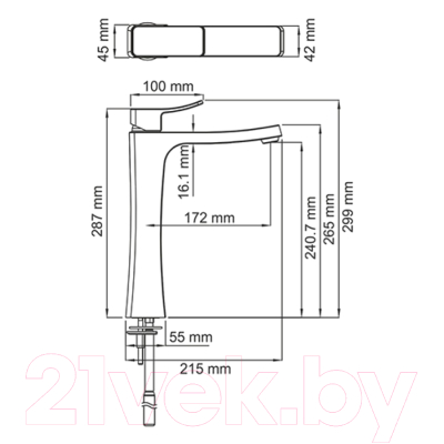 Смеситель Wasserkraft Aller 1063H
