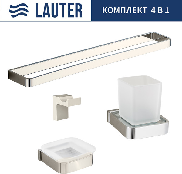 Набор аксессуаров для ванной Lauter 21SH7061 + 21SH7051 + 21SH7091 + 21SH8371 - фото