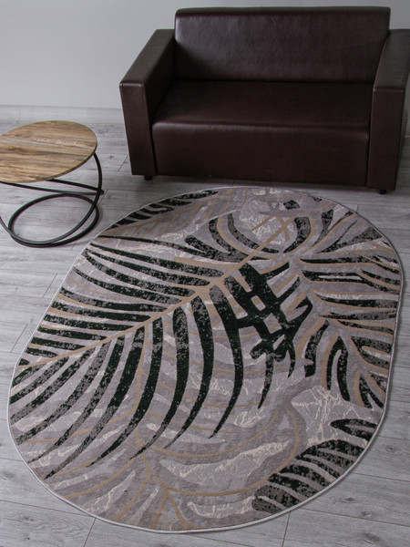 Ковер Merinos Liman F479-OVAL-GRAY-GREEN
