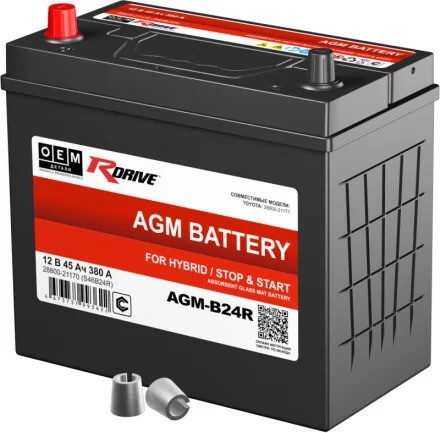 Автомобильный аккумулятор RDrive AGM Asia JL 380A - фото