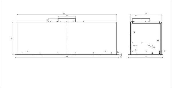 Вытяжка скрытая Elikor Cube 90П-1000-Э4Д / 277204
