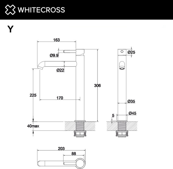Смеситель Whitecross Y1212CPB