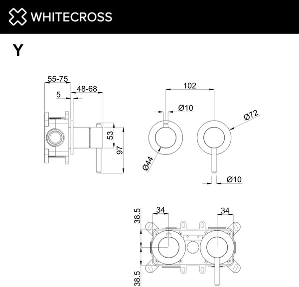 Смеситель Whitecross Y1243BL