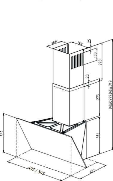 Вытяжка наклонная Monsher Astra 60