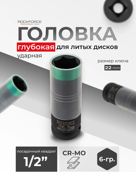 Головка слесарная RockForce RF-44522T