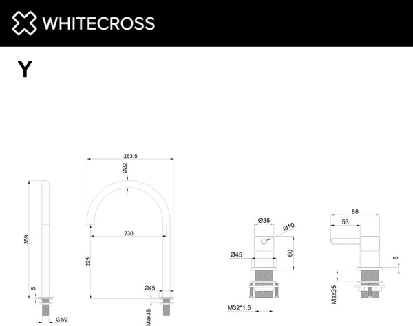 Смеситель Whitecross Y1218CR