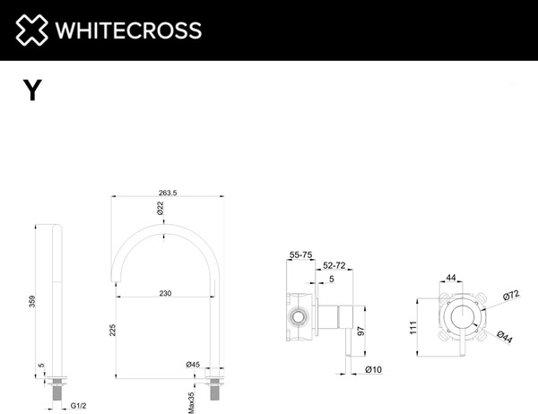 Смеситель Whitecross Y1219CR