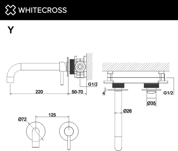 Смеситель Whitecross Y1215CPB