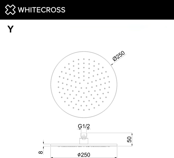 Лейка верхнего душа Whitecross Y1301NIB