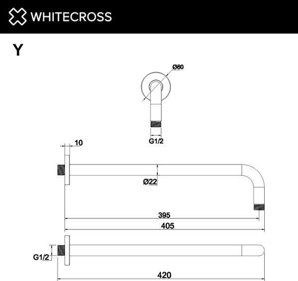 Душевой кронштейн Whitecross Y1310CPB