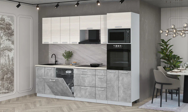 Кухонный гарнитур Интерлиния Мила Лайт 2.7-ПМ1