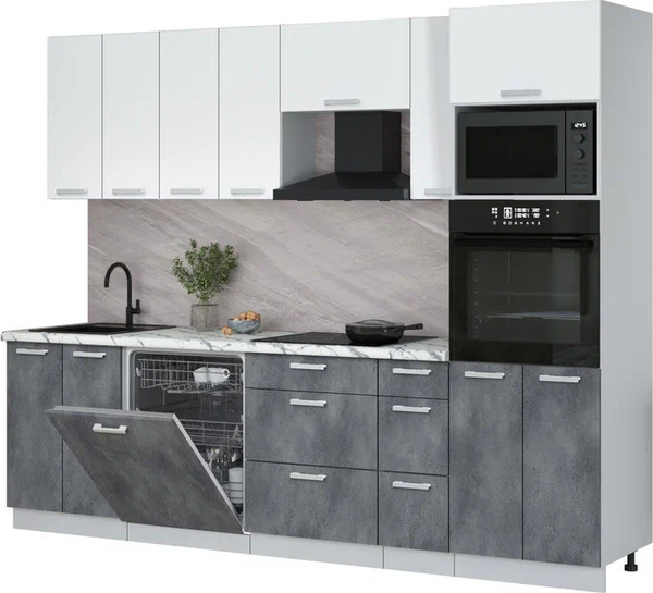 Кухонный гарнитур Интерлиния Мила Лайт 2.7-ПМ1 - фото