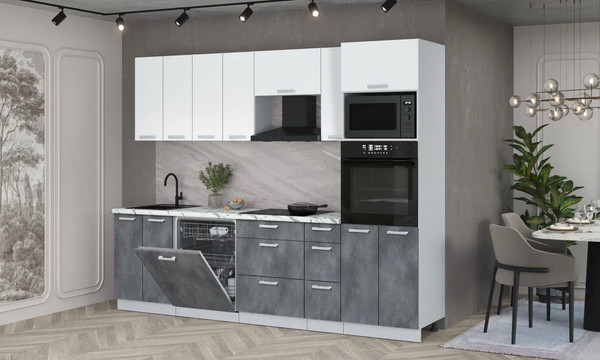 Кухонный гарнитур Интерлиния Мила Лайт 2.7-ПМ1