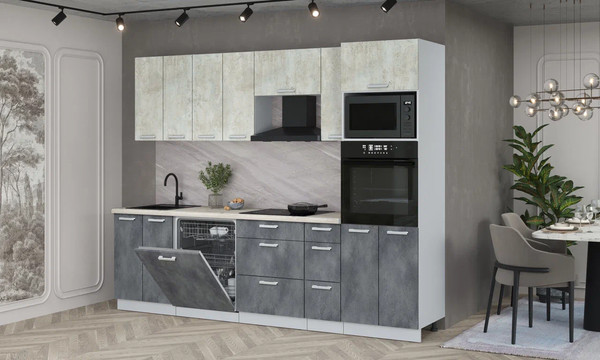 Кухонный гарнитур Интерлиния Мила Лайт 2.7-ПМ1