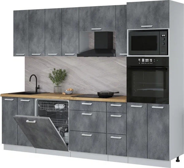 Кухонный гарнитур Интерлиния Мила Лайт 2.7-ПМ1 - фото