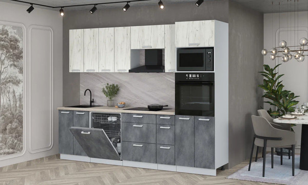 Кухонный гарнитур Интерлиния Мила Лайт 2.7-ПМ1