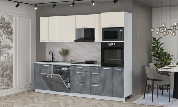 Кухонный гарнитур Интерлиния Мила Лайт 2.7-ПМ1