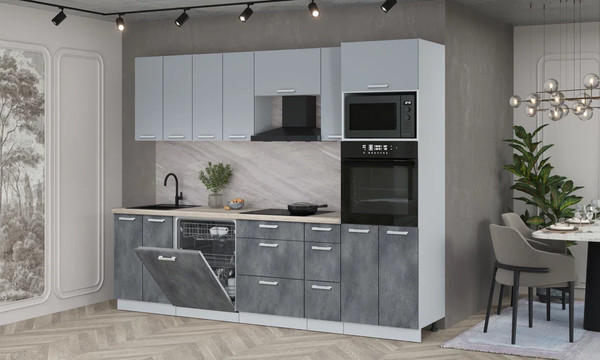 Кухонный гарнитур Интерлиния Мила Лайт 2.7-ПМ1