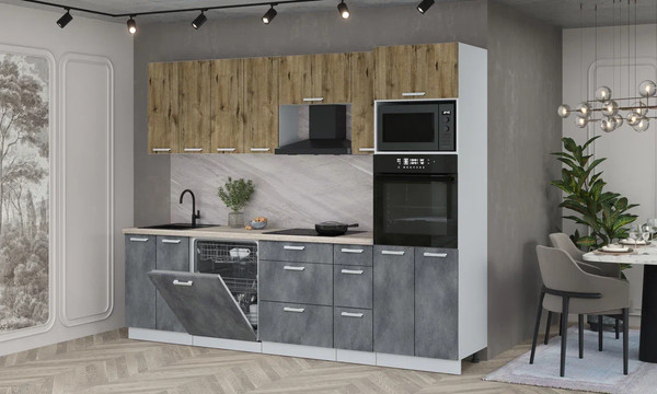 Кухонный гарнитур Интерлиния Мила Лайт 2.7-ПМ1