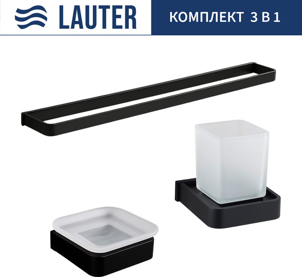 Набор аксессуаров для ванной Lauter 21SH7062 + 21SH7052 + 21SH8372 - фото