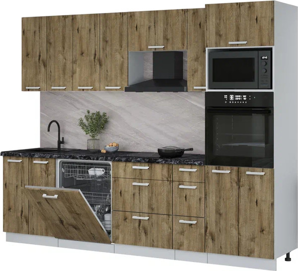 Кухонный гарнитур Интерлиния Мила Лайт 2.7-ПМ1 - фото