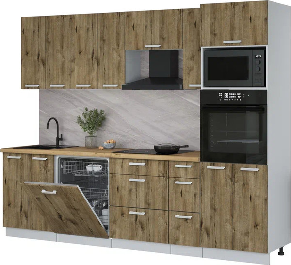 Кухонный гарнитур Интерлиния Мила Лайт 2.7-ПМ1 - фото