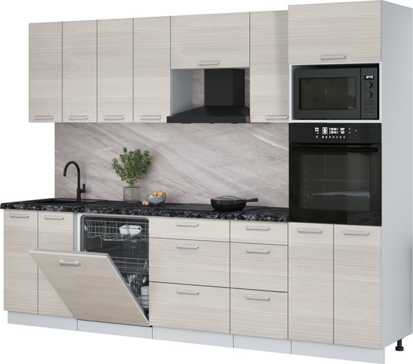 Кухонный гарнитур Интерлиния Мила Лайт 2.8-ПМ1 - фото