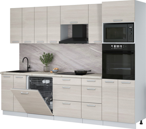 Кухонный гарнитур Интерлиния Мила Лайт 2.8-ПМ1 - фото