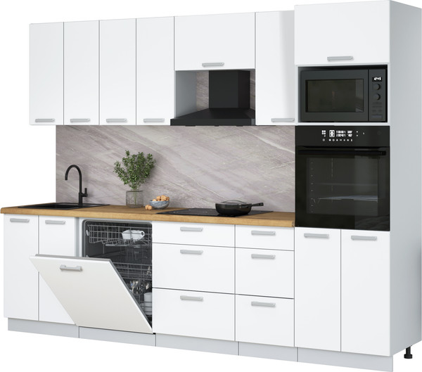 Кухонный гарнитур Интерлиния Мила Лайт 2.8-ПМ1 - фото