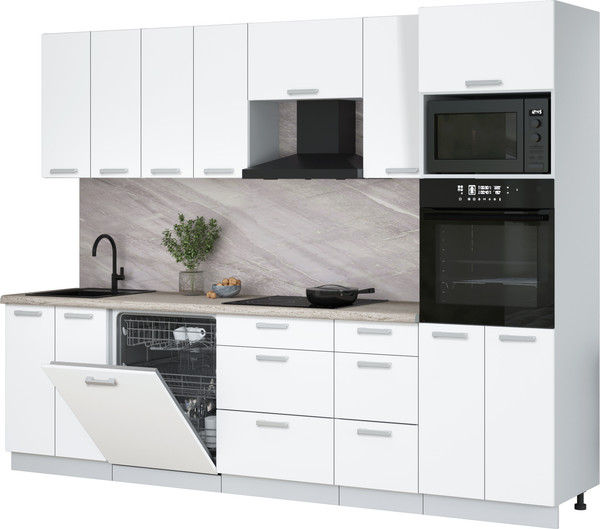 Кухонный гарнитур Интерлиния Мила Лайт 2.8-ПМ1 - фото