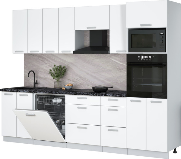 Кухонный гарнитур Интерлиния Мила Лайт 2.8-ПМ1 - фото