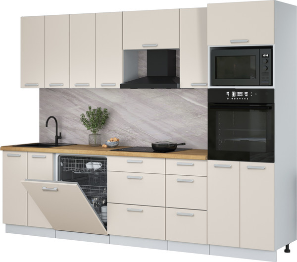 Кухонный гарнитур Интерлиния Мила Лайт 2.8-ПМ1 - фото