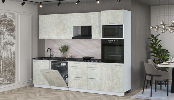 Кухонный гарнитур Интерлиния Мила Лайт 2.8-ПМ1