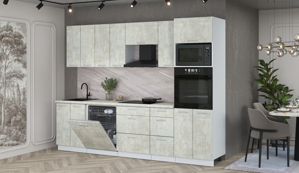 Кухонный гарнитур Интерлиния Мила Лайт 2.8-ПМ1