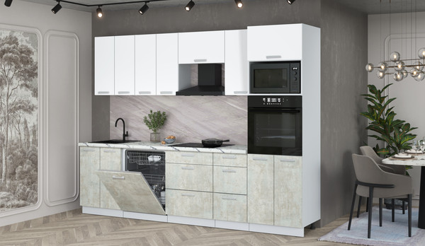 Кухонный гарнитур Интерлиния Мила Лайт 2.8-ПМ1