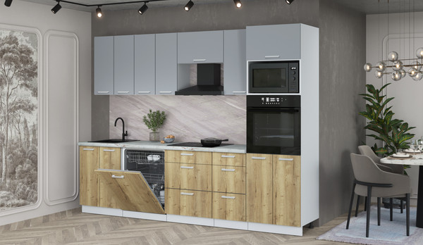 Кухонный гарнитур Интерлиния Мила Лайт 2.8-ПМ1