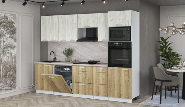 Кухонный гарнитур Интерлиния Мила Лайт 2.8-ПМ1