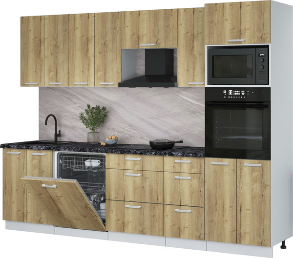 Кухонный гарнитур Интерлиния Мила Лайт 2.8-ПМ1 - фото