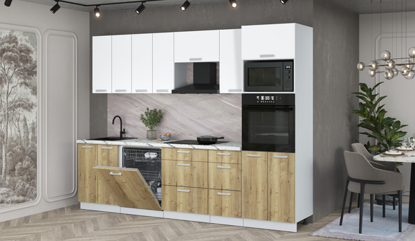 Кухонный гарнитур Интерлиния Мила Лайт 2.8-ПМ1