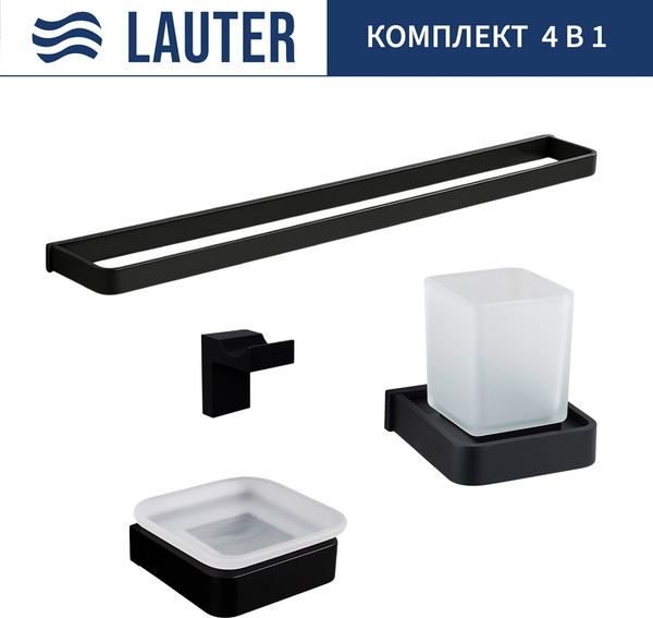 Набор аксессуаров для ванной Lauter 21SH7062 + 21SH7052 + 21SH7092 + 21SH8372 - фото