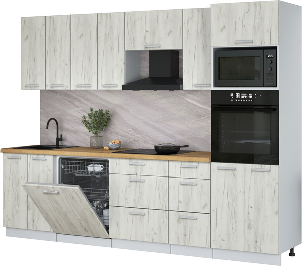 Кухонный гарнитур Интерлиния Мила Лайт 2.8-ПМ1 - фото