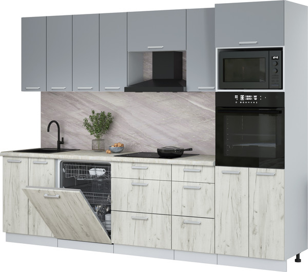 Кухонный гарнитур Интерлиния Мила Лайт 2.8-ПМ1 - фото