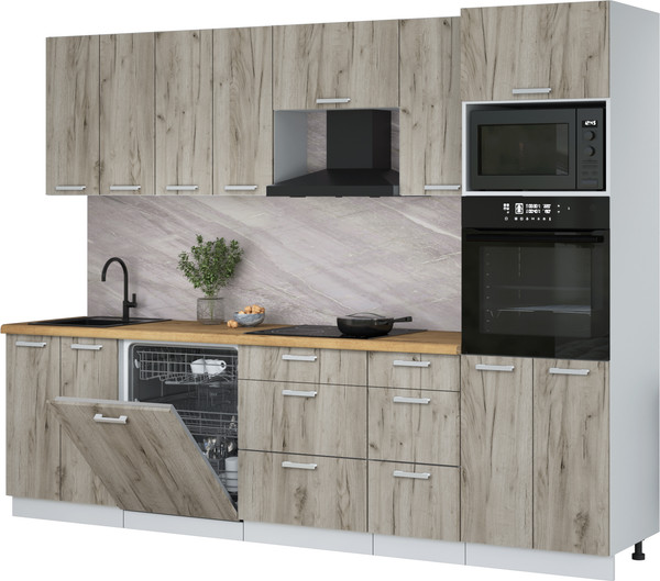 Кухонный гарнитур Интерлиния Мила Лайт 2.8-ПМ1 - фото