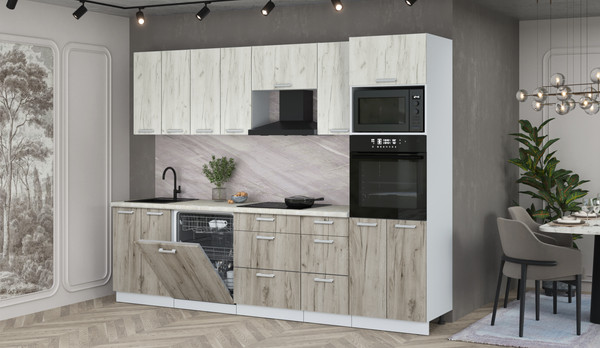 Кухонный гарнитур Интерлиния Мила Лайт 2.8-ПМ1