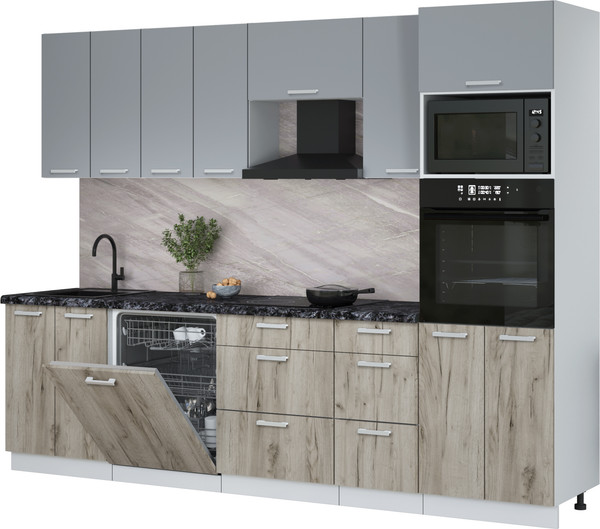 Кухонный гарнитур Интерлиния Мила Лайт 2.8-ПМ1 - фото